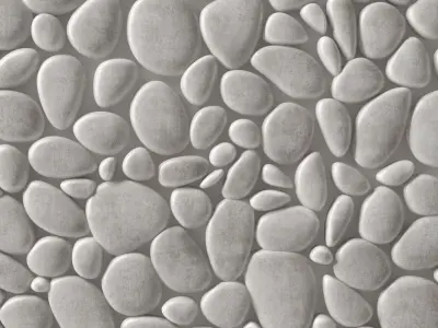 Pebble panel many part n2 3D model