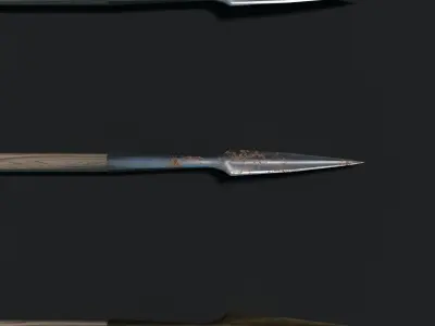 Greek Dory Spear Low-poly 3D model