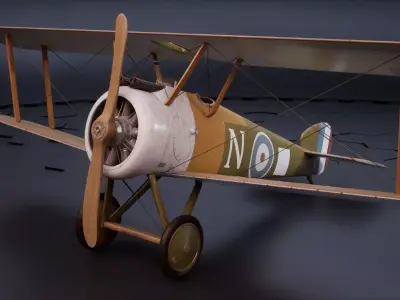 Sopwith Camel - ww1 airplane 3D model