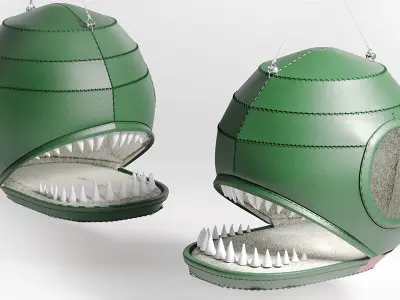 Collection of hanging chairs Sea Monsters Low-poly 3D model