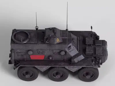 FV 603 Saracen Armored Personnel Carrier Low-poly 3D model