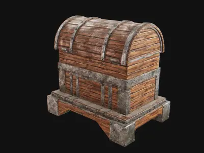 Chest for Games Low-poly 3D model