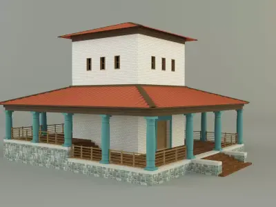 gallo roman temple of mars caturix 3D model