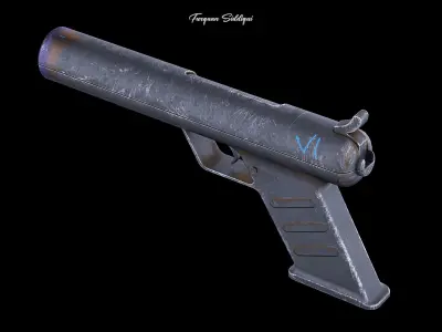 Vanguard Pistol PBR  Low-poly 3D model