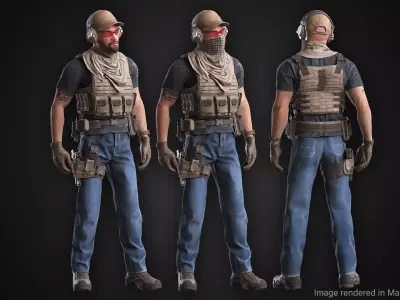 Spec Ops Soldier Free low-poly 3D model
