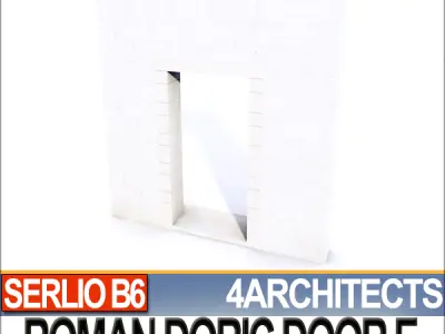 Renaissance Doric Door E Revit stl 3D print model