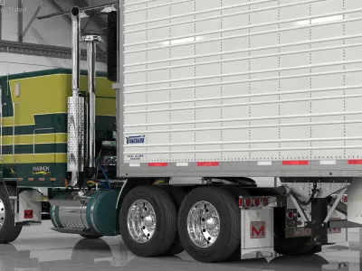 Marmon Truck with Vanguard Reefer Trailer 3D model