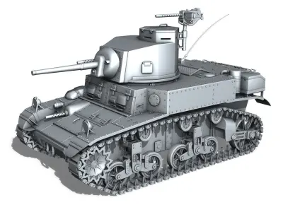 M3 US Light Tank Stuart  3D model
