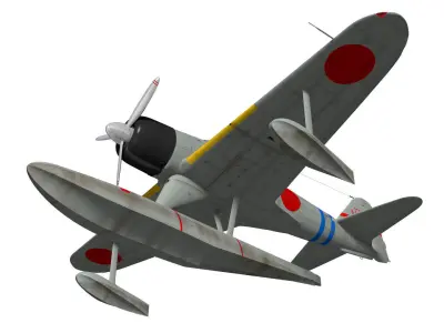 Nakajima A6M2-N Rufe 3D model