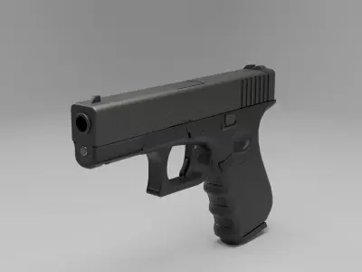 Glock 19 Game Ready Pistol Low Poly PBR Weapon Low-poly 3D model