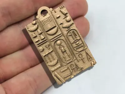 ANCIENT EGYPTIAN PART OF THE WALL PENDANT 3D print model