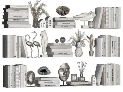 Shelf Decor set 3 3D model