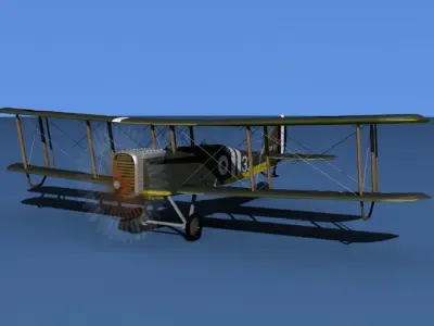 Airco DH-4 V02 Trainer RAF 3D model