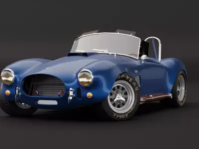 Shelby Cobra Low-poly 3D model