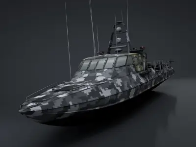 Mark V Special Operations Craft Low-poly 3D model