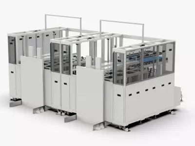 Automatic Panel Cassette Lifting and Transfer Machine 3D model