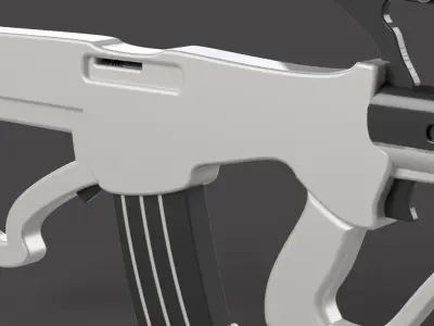 AUG Assault Rifle  Low - poly 3D model Low-poly 3D model
