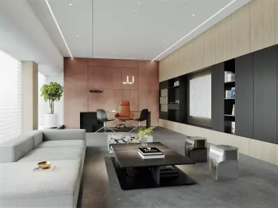  Office interior scene 45 3D model