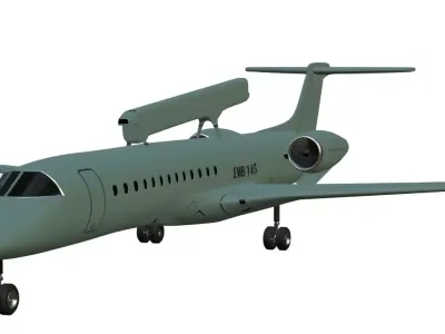 EMBRAER - EMB145 AEW C - ERIEYE - THE BRAZILIAN AWAC - Low-poly 3D model
