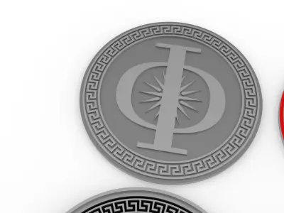 Enders Game Battle School Army Patches 3D print model