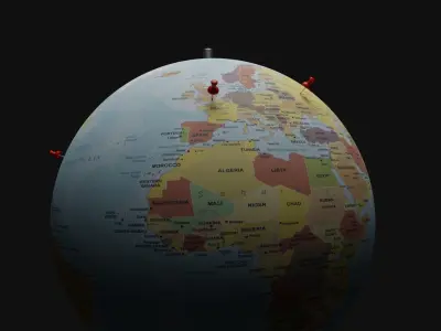 Globe rotating Free 3D model