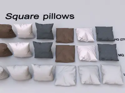 Pillow set of pillows Free 3D model