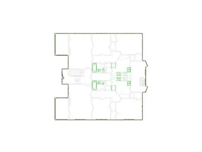 Detailed Exterior Sketch by Interior - 4501-5000 SF - Xactimate 3D model