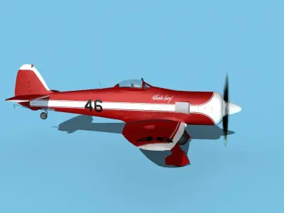 Hawker Sea Fury V24 Racer 3D model