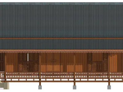 Rumah Melayu Melaka Malay Heritage House 3D model