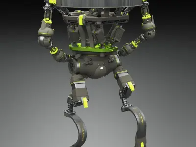 Sci-fi concept robot Free 3D model