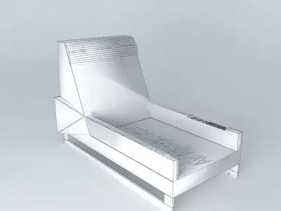 Air Atlantic Ocean Pearmanent Economy Class Airplane Seat Free 3D model