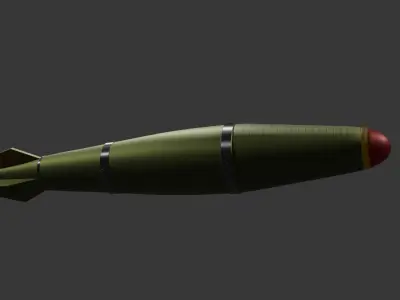 General purpose Aircraft bomb Free low-poly 3D model