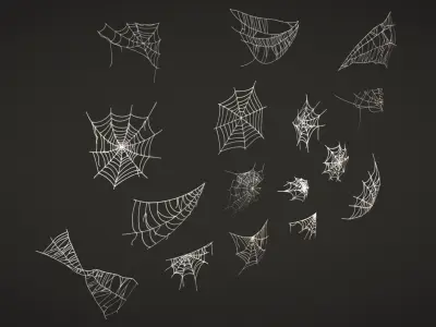 Free Pack - Cobwebs Free low-poly 3D model