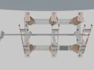 Medium voltage disconnecting switch RM-20 Free 3D model