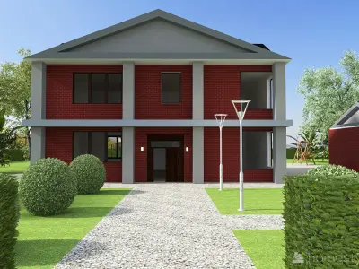Private house for a family of 4 people 3D model