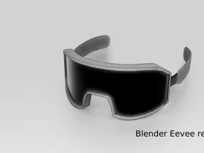 Goggles Low-poly 3D model