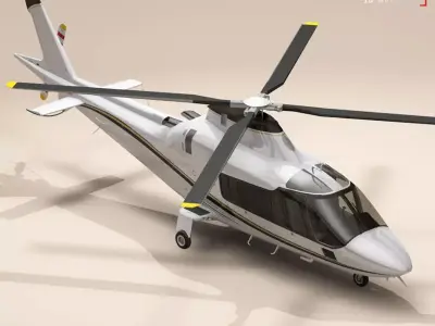 AW109 copter 3D model