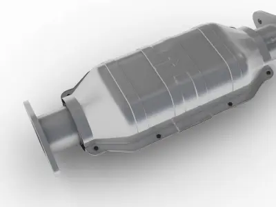 Catalytic Converter Low-poly 3D model