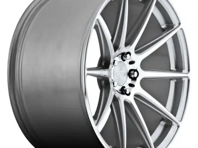 Niche Essen Wheel Silver With Machined Face Low-poly 3D model