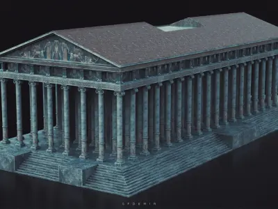 Temple Of Artemis Low-poly 3D model