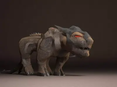 puma-1 dinosaur Low-poly 3D model