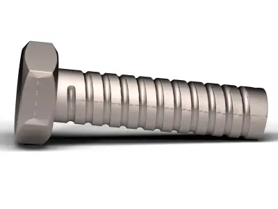 Hex Bolt Low-poly 3D model