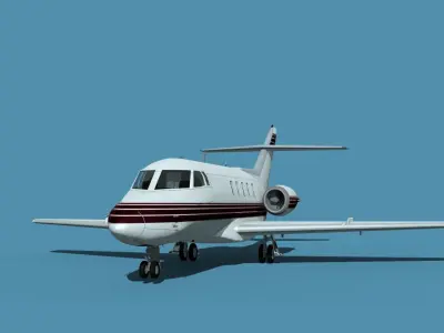 British Aerospace 125 Dominie V05 3D model
