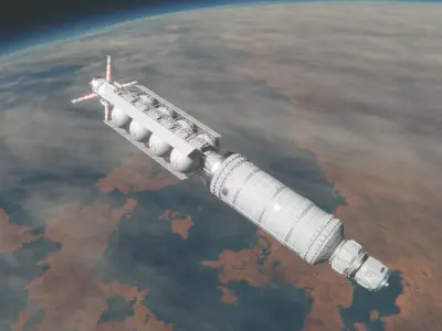 Spacestation - Realistic 3D model of a spacestation 3D model