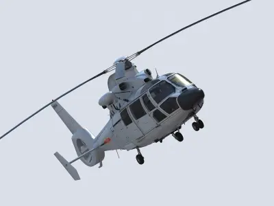 Chinese Navy Z-9 Helicopter 3D model