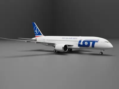 Boeing 787-8 LOT 3D model