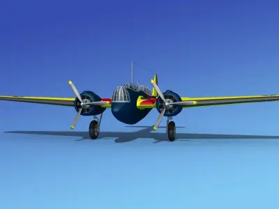Martin B-10 V08 US Army 3D model