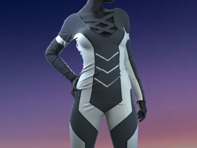 Realistic 3D Models Of Female Sci-Fi Suits 3D model