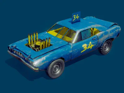 Demolition Derby Car Free 3D model