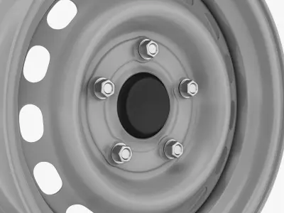 Steel Wheel Rim 3D model